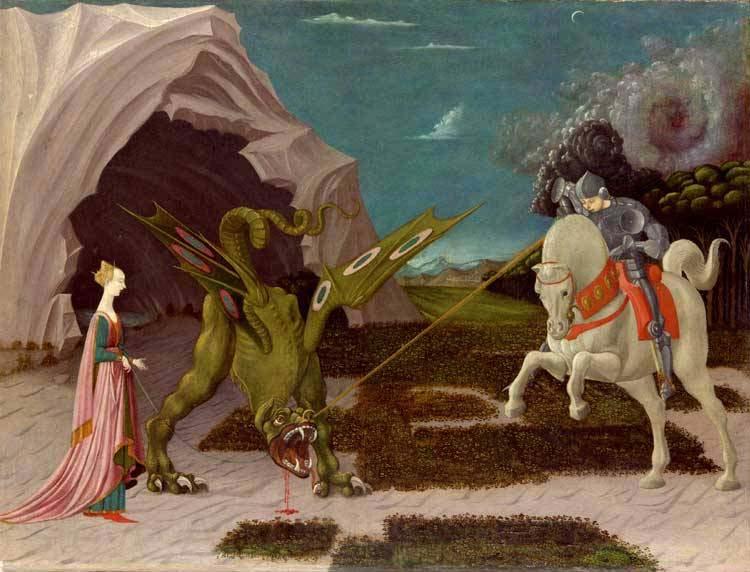 paolo uccello A gothicizing tendency of Uccello art is nowhere more apparent than in Saint George and the Dragon Spain oil painting art